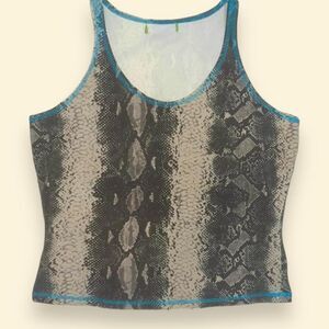 Reptile pattern gorpcore tank top